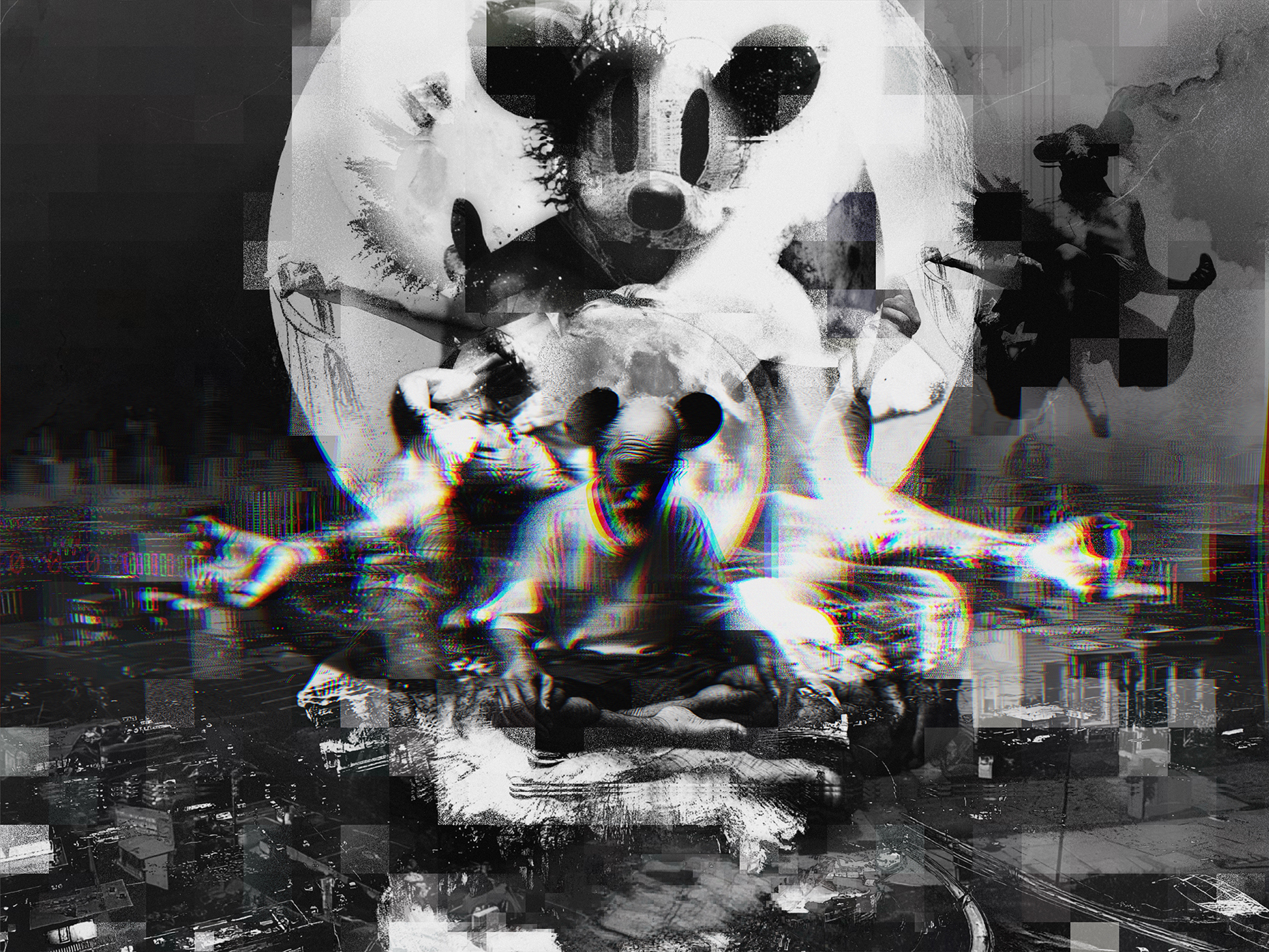 More Past Than Future series - layered digital art